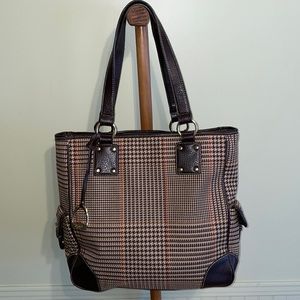 Chaps Brown Plaid Handbag